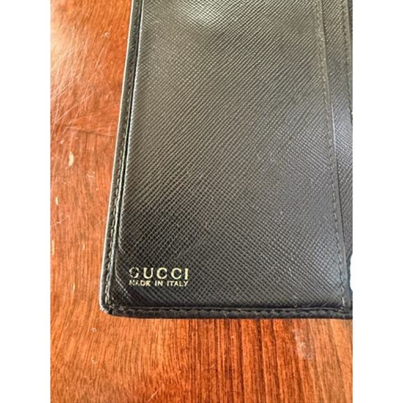 GUCCI Leather TriFold Vintage Wallet*Black Leather*Excellent Condition - Picture 8 of 15